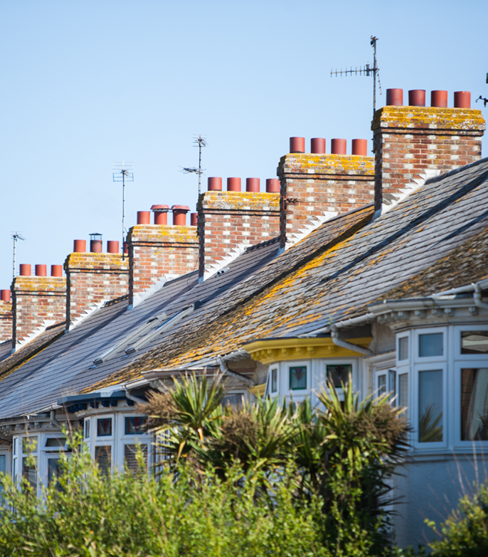 A series of residential houses